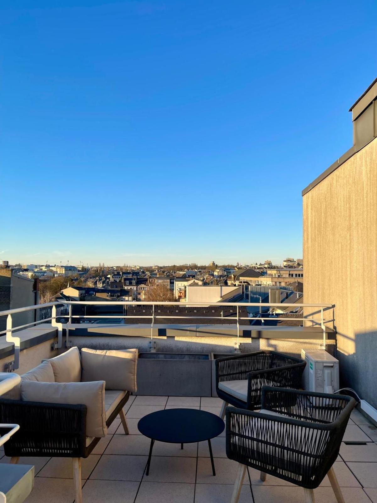 Lux Penthouse - Office, Terrace, Gym & Parking Apartment Люксембург Екстериор снимка